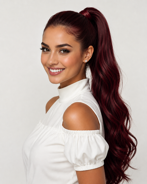 Pony Tail - Burgundy